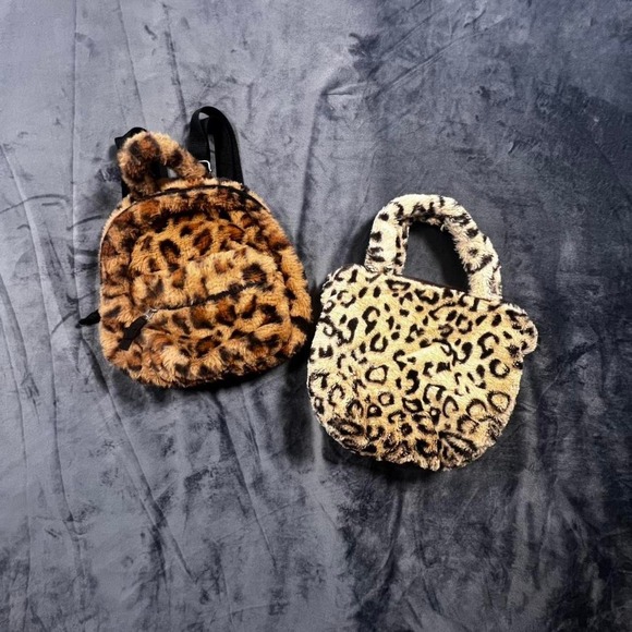 Handbags - Faux Fur Leopard Print Mini Bag Bundle (2 Bags)